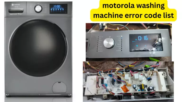 motorola washing machine error code list