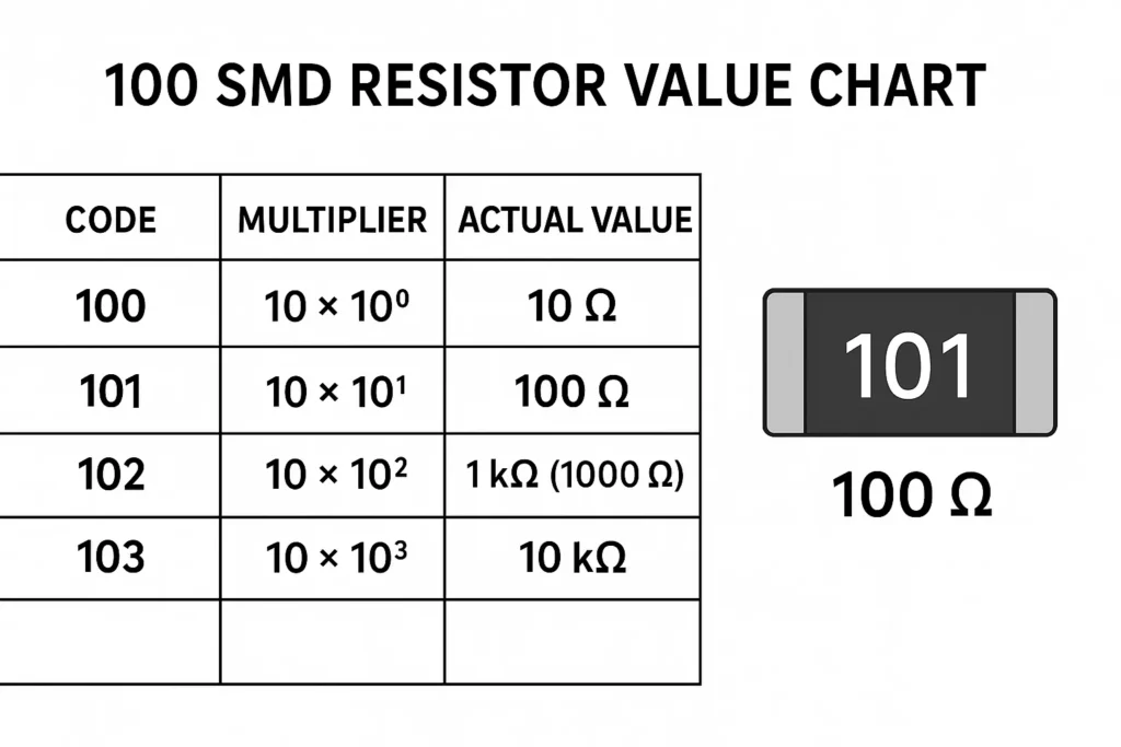 100 SMD Resistor Value
